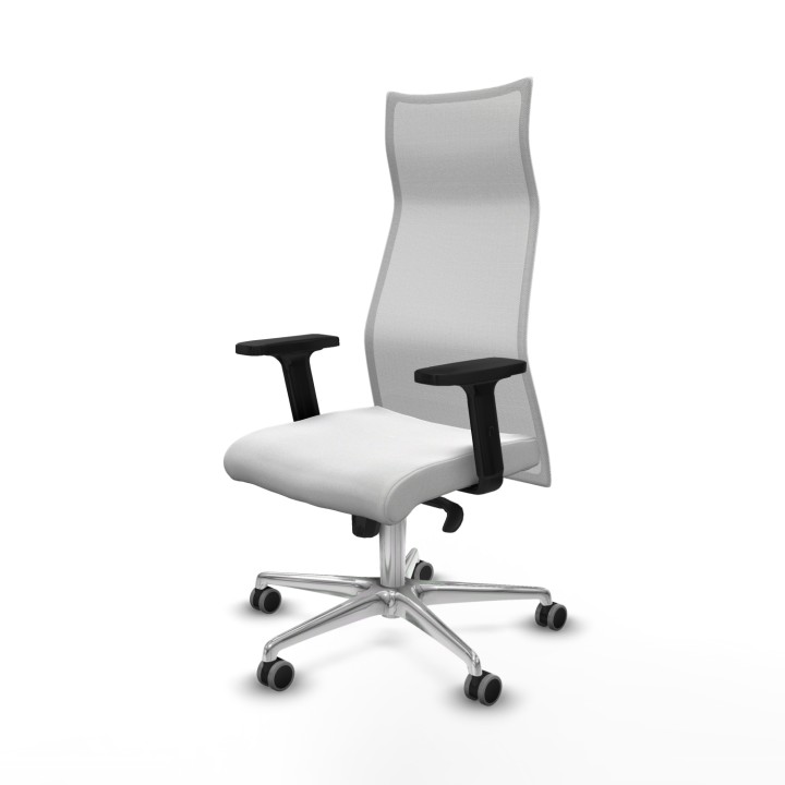 Piqueras y Crespo Albacete malla sincro malla blanca bali blanco brazos 2D base aluminio ruedas 65mm engomadas