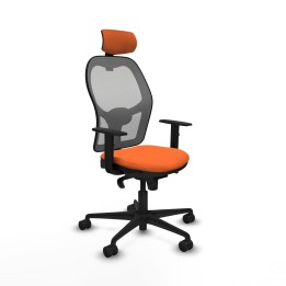 Piqueras y Crespo Jorquera sincro malla gris bali naranja brazos 1D base nailon cabecero 2D ruedas 65mm nailon