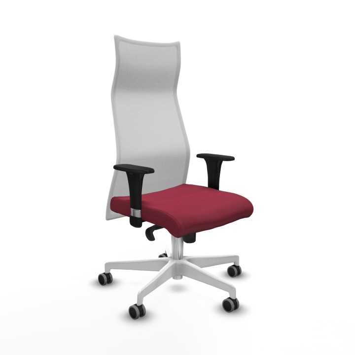 Piqueras y Crespo Albacete malla XL sincro malla blanca bali granate brazos 1D base blanca ruedas 65mm engomadas