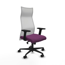 Piqueras y Crespo Albacete malla sincro malla blanca similpiel morado brazos 2D base nailon ruedas 65 mm nailon