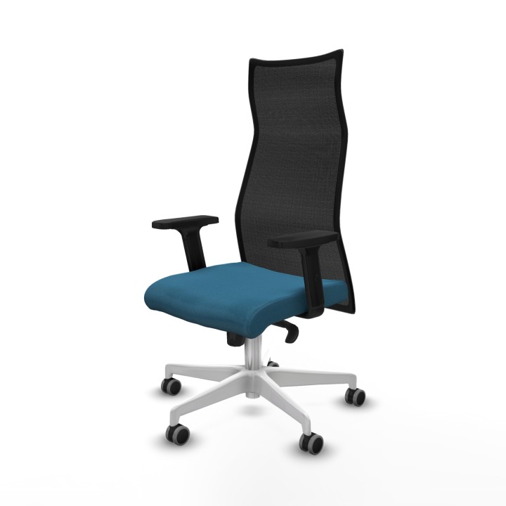 Piqueras y Crespo Albacete malla sincro malla negra bali verde petroleo brazos 2D base blanca ruedas 65mm engomadas