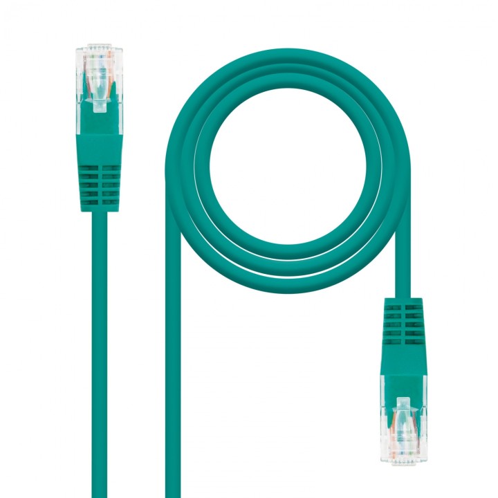 Nanocable Cable Red Latiguillo RJ45 CAT.6 UTP AWG24, Verde, 25 cm