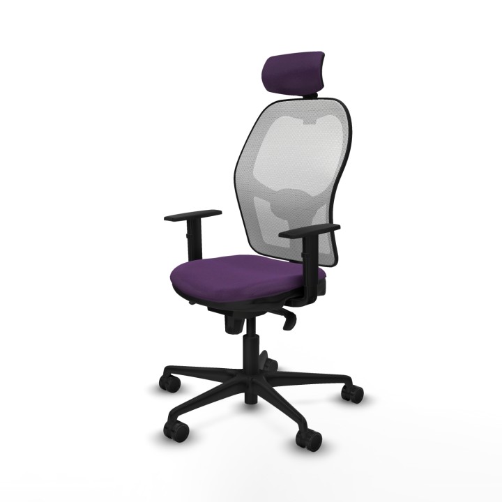 Piqueras y Crespo Jorquera sincro malla blanca bali morado brazos 1D base nailon cabecero 2D ruedas 65mm nailon