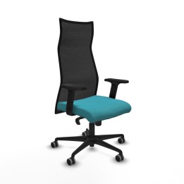 Piqueras y Crespo Albacete malla sincro malla negra bali turquesa brazos 2D base nailon ruedas 65mm engomadas