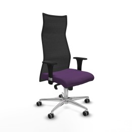 Piqueras y Crespo Albacete malla XL sincro malla negra bali morado brazos 1D base aluminio ruedas 65mm engomadas