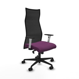Piqueras y Crespo Albacete malla sincro malla negra similpiel morado brazos blancos base nailon ruedas 65 mm nailon