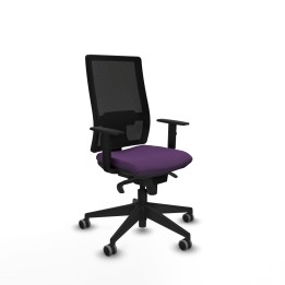 Piqueras y Crespo Horna sincro malla negra bali morado brazos 1D base piramidal ruedas 65mm engomadas