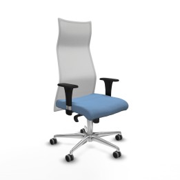 Piqueras y Crespo Albacete malla XL sincro malla blanca bali azul cielo brazos 1D base aluminio ruedas 65mm engomadas