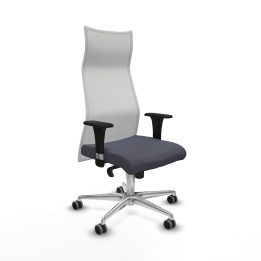Piqueras y Crespo Albacete malla XL sincro malla blanca bali gris oscuro brazos 1D base aluminio ruedas 65mm engomadas