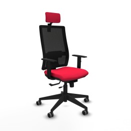 Piqueras y Crespo Horna traslack malla negra bali rojo brazos 1D base piramidal cabecero 2D ruedas 65mm engomadas