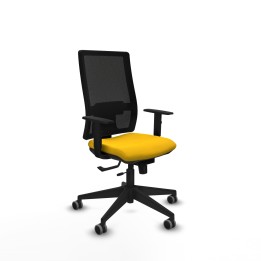 Piqueras y Crespo Horna traslack malla negra bali amarillo brazos 1D base piramidal ruedas 65mm engomadas