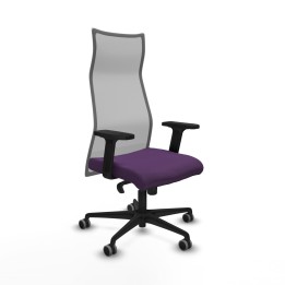 Piqueras y Crespo Albacete malla sincro malla gris bali morado brazos 2D base nailon ruedas 65mm engomadas