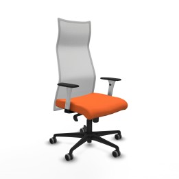Piqueras y Crespo Albacete malla sincro malla blanca bali naranja brazos blancos base nailon ruedas 65mm engomadas