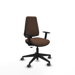 Piqueras y Crespo Elche CP bali marrón oscuro brazos 1D base piramidal ruedas engomadas 65mm