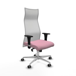 Piqueras y Crespo Albacete malla sincro malla blanca bali rosa brazos 1D base aluminio ruedas 65mm engomadas