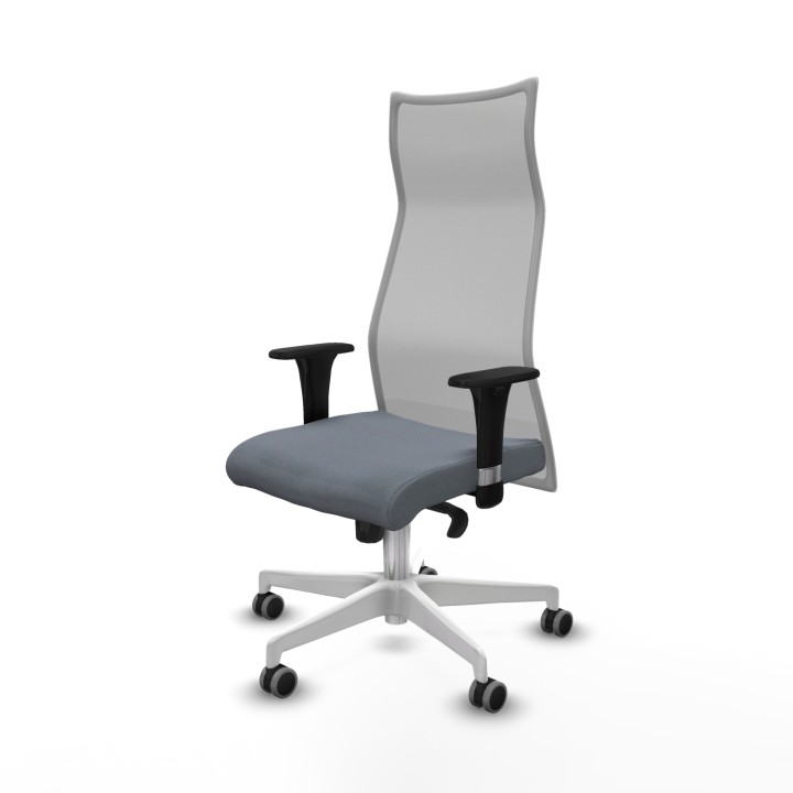 Piqueras y Crespo Albacete malla XL sincro malla gris bali gris brazos 1D base blanca ruedas 65mm engomadas
