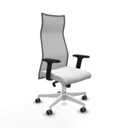 Piqueras y Crespo Albacete malla sincro malla gris bali blanco brazos 2D base blanca ruedas 65mm engomadas