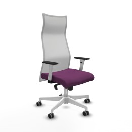 Piqueras y Crespo Albacete malla sincro malla blanca similpiel morado brazos blancos base blanca ruedas 65mm engomadas