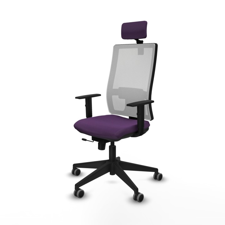 Piqueras y Crespo Horna traslack malla blanca bali morado brazos 1D base piramidal cabecero 2D ruedas 65mm engomadas