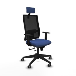 Piqueras y Crespo Horna traslack malla negra bali azul marino brazos 1D base piramidal cabecero 2D ruedas 65mm engomadas
