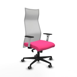 Piqueras y Crespo Albacete malla sincro malla blanca similpiel rosa brazos blancos base nailon ruedas 65mm engomadas