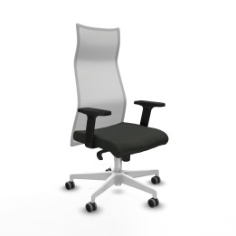 Piqueras y Crespo Albacete malla sincro malla blanca bali negro brazos 2D base blanca ruedas 65mm engomadas