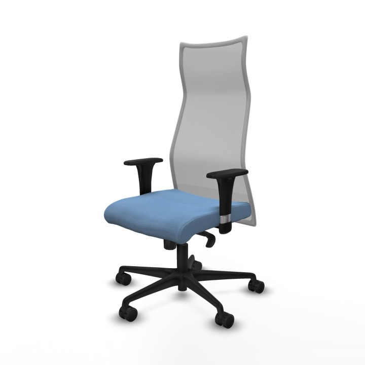 Piqueras y Crespo Albacete malla XL sincro malla gris bali azul cielo brazos 1D base nailon ruedas 65mm nailon