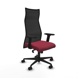 Piqueras y Crespo Albacete malla sincro malla negra bali granate brazos 2D base nailon ruedas 65 mm nailon