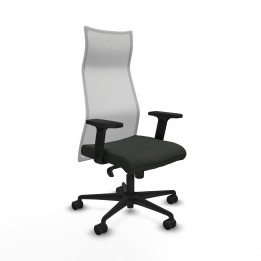 Piqueras y Crespo Albacete malla sincro malla blanca bali negro brazos 2D base nailon ruedas 65 mm nailon
