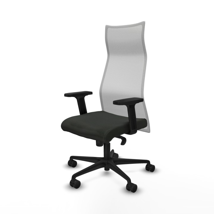 Piqueras y Crespo Albacete malla sincro malla blanca bali negro brazos 2D base nailon ruedas 65 mm nailon
