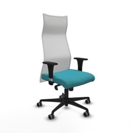Piqueras y Crespo Albacete malla XL sincro malla blanca bali turquesa brazos 1D base nailon ruedas 65mm engomadas