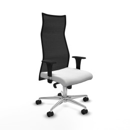 Piqueras y Crespo Albacete malla sincro malla negra bali blanco brazos 1D base aluminio ruedas 65 mm nailon