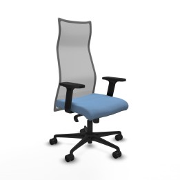 Piqueras y Crespo Albacete malla sincro malla gris bali azul cielo brazos 2D base nailon ruedas 65 mm nailon