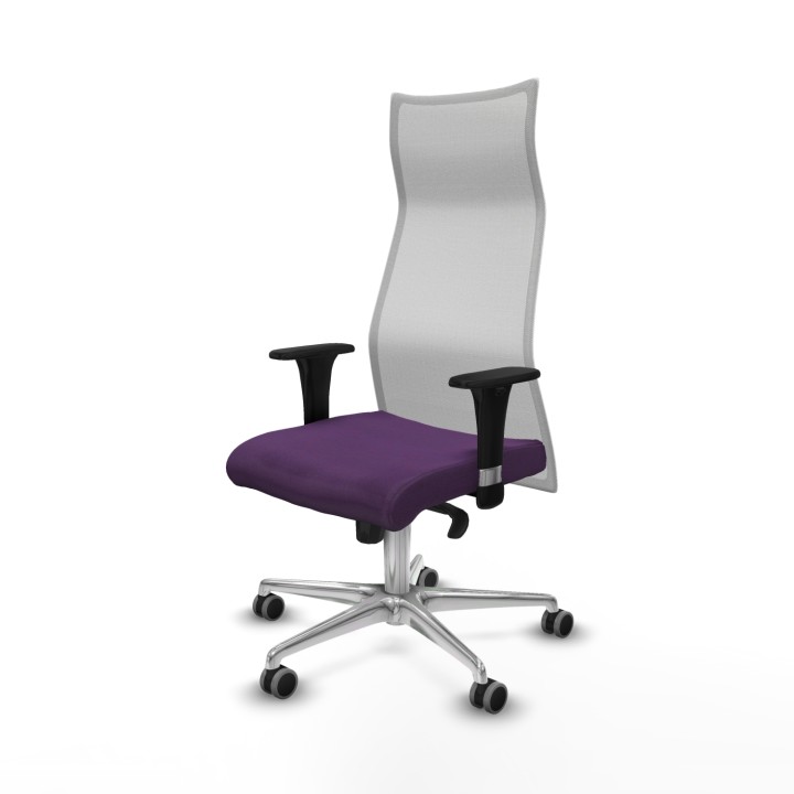 Piqueras y Crespo Albacete malla sincro malla blanca bali morado brazos 1D base aluminio ruedas 65mm engomadas