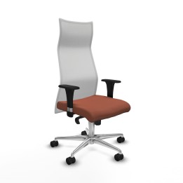Piqueras y Crespo Albacete malla XL sincro malla blanca bali marrón brazos 1D base aluminio ruedas 65mm nailon