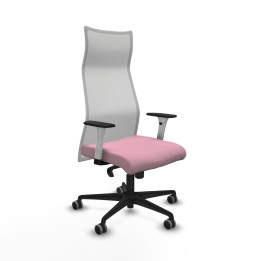 Piqueras y Crespo Albacete malla sincro malla blanca bali rosa brazos blancos base nailon ruedas 65mm engomadas