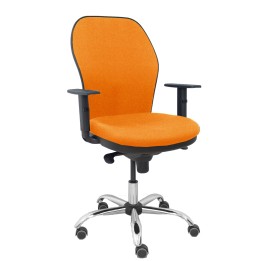 Piqueras y Crespo Silla Jorquera respaldo bali naranja asiento bali naranja base cromada y ruedas parqu