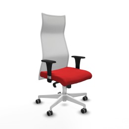 Piqueras y Crespo Albacete malla XL sincro malla blanca similpiel rojo brazos 1D base blanca ruedas 65mm engomadas