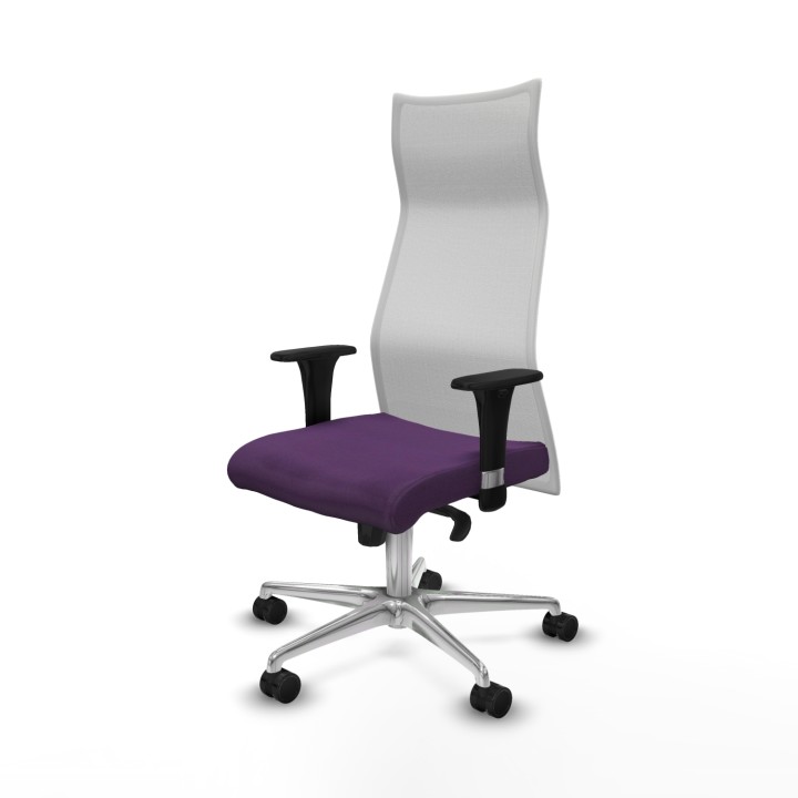 Piqueras y Crespo Albacete malla XL sincro malla blanca bali morado brazos 1D base aluminio ruedas 65mm nailon