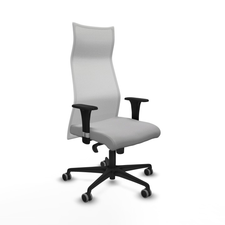 Piqueras y Crespo Albacete malla XL sincro malla blanca bali gris claro brazos 1D base nailon ruedas 65mm engomadas