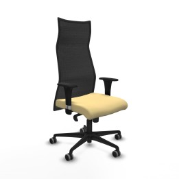 Piqueras y Crespo Albacete malla XL sincro malla negra similpiel crema brazos 1D base nailon ruedas 65mm engomadas