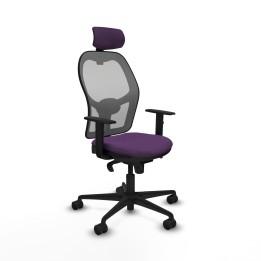 Piqueras y Crespo Jorquera sincro malla gris bali morado brazos 1D base nailon cabecero 2D ruedas 65mm nailon
