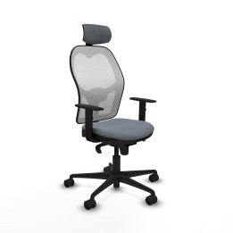 Piqueras y Crespo Jorquera sincro malla blanca bali gris brazos 1D base nailon cabecero 2D ruedas 65mm nailon