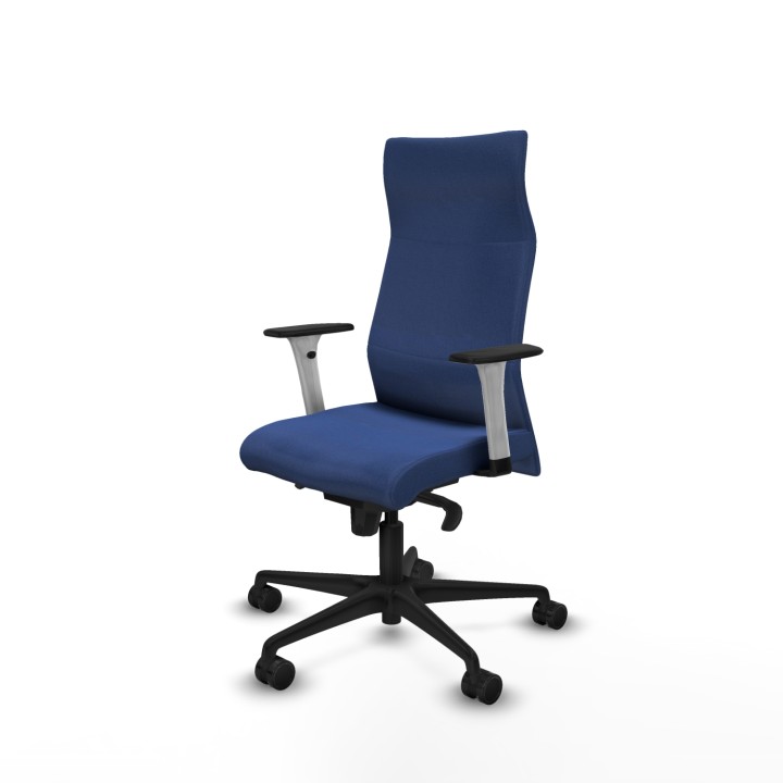 Piqueras y Crespo Albacete dirección sincro bali azul marino brazos 1D blancos base nailon ruedas 65 nailon