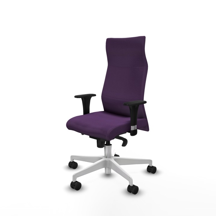 Piqueras y Crespo Albacete dirección sincro bali morado brazos 1D cromados base blanca ruedas 65 nailon