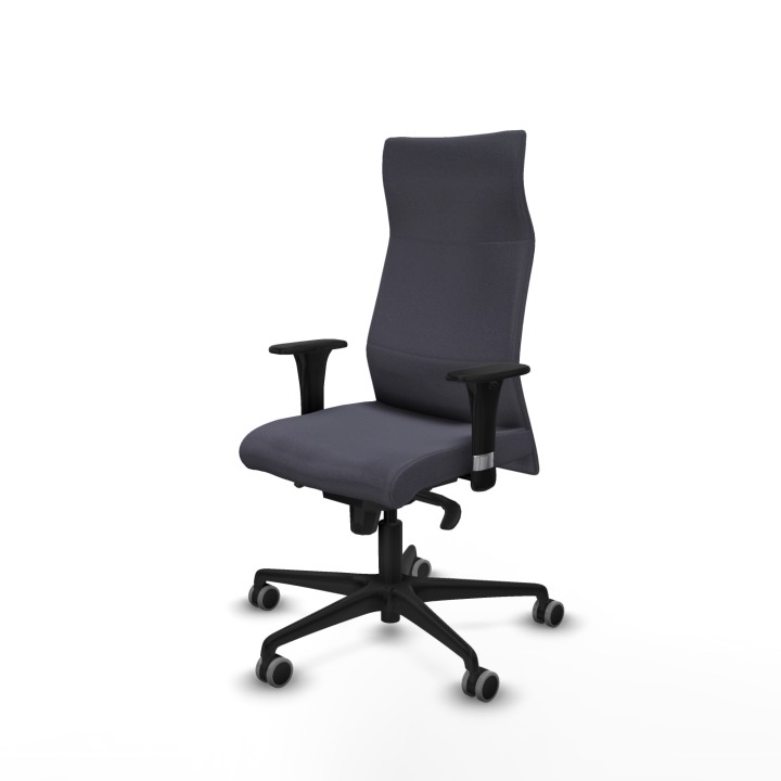 Piqueras y Crespo Albacete dirección sincro bali gris oscuro brazos 1D cromados base nailon ruedas 65 engomadas
