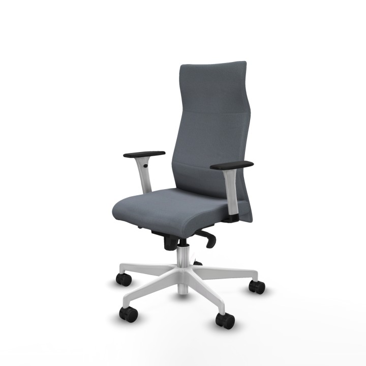 Piqueras y Crespo Albacete dirección sincro bali gris brazos 1D blancos base blanca ruedas 65 nailon
