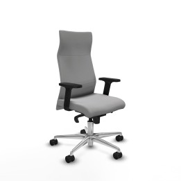 Piqueras y Crespo Albacete dirección sincro bali gris claro brazos 2D base aluminio ruedas 65 nailon