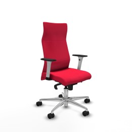 Piqueras y Crespo Albacete dirección sincro bali rojo brazos 1D blancos base aluminio ruedas 65 nailon