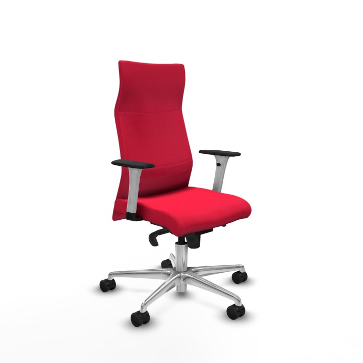 Piqueras y Crespo Albacete dirección sincro bali rojo brazos 1D blancos base aluminio ruedas 65 nailon